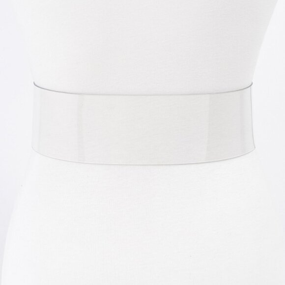BNWT Plus Size Textured Buckle Cleared Transparent Fashion Belt - Picture 2 of 2